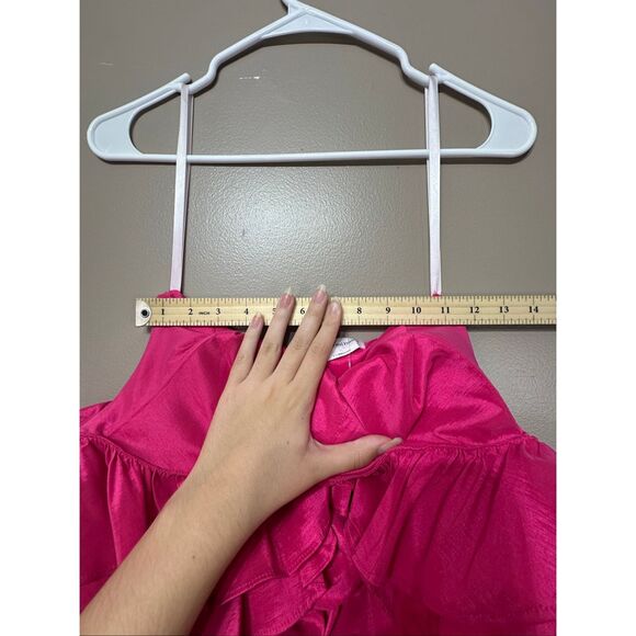 NWOT Lovers and Friends Nikolina Ruched Fuschia Mini Dress Women's Small - Picture 6 of 11